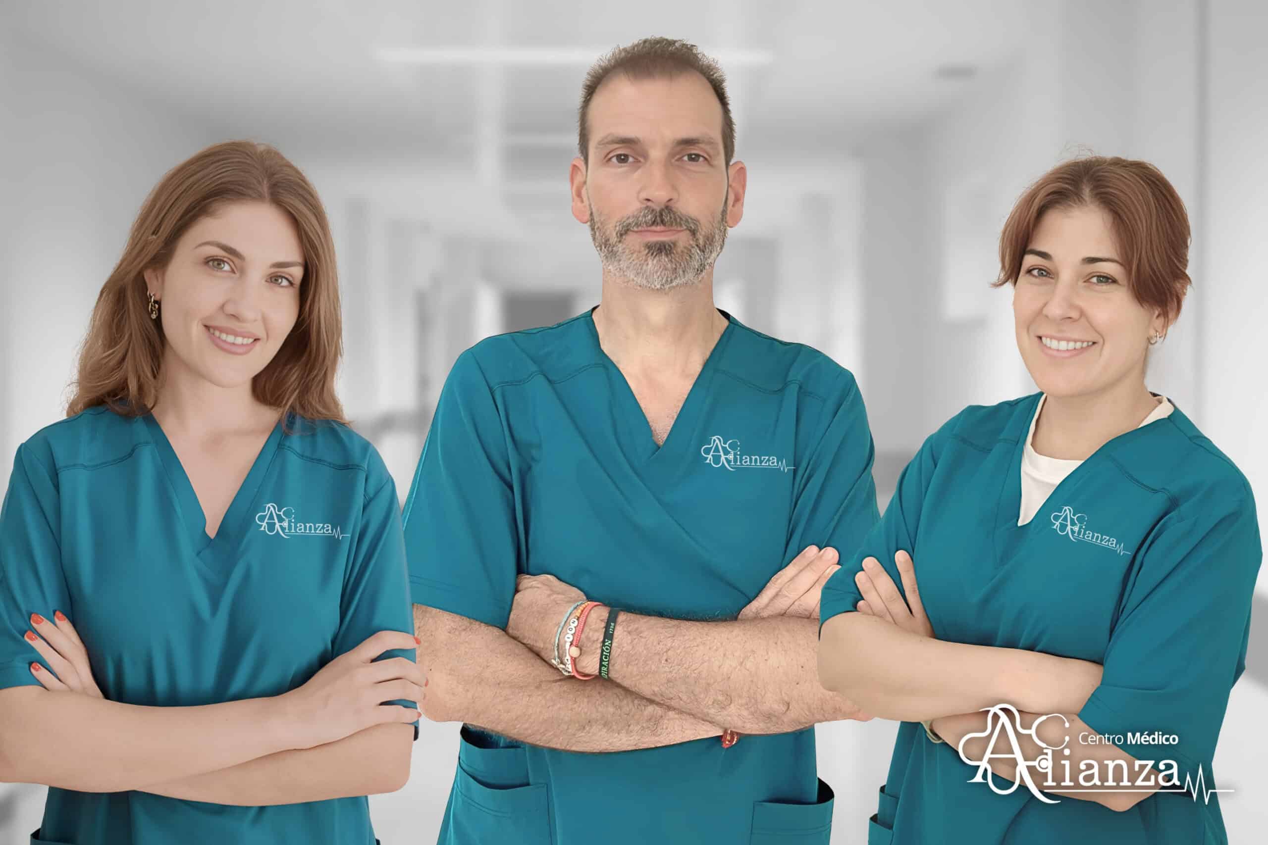 Equipo de fisioterapeutas colegiados de nuestra clínica de fisioterapia en San Fernando.